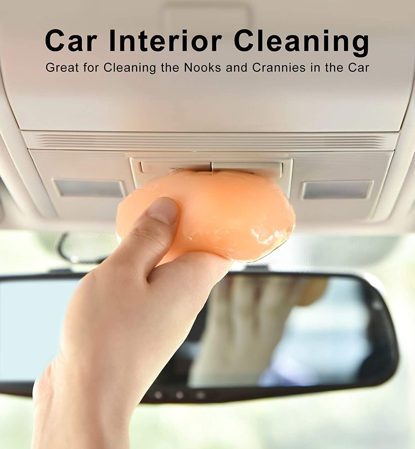 Cleaning Gel for Car Detailing Putty Car Vent Cleaner Cleaning Putty Gel Auto Detailing Tools Car Interior Cleaner Dust Cleaning Mud for Cars and Keyboard Cleaner Gel Cleaning Slime Orange(1Jar 190G)