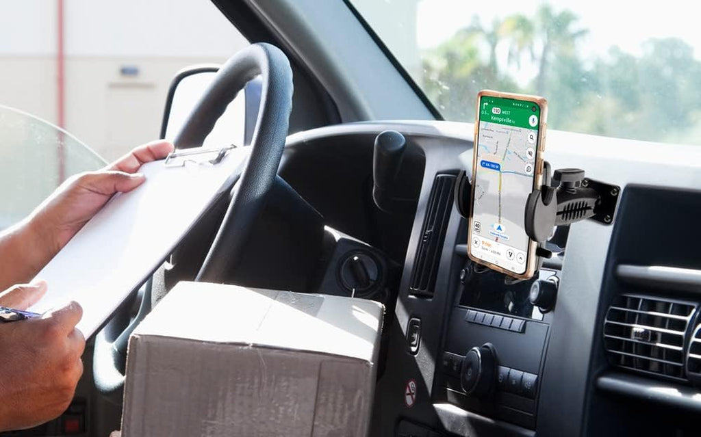 Mounts Drill-Base Mega Grip Phone Mount | Universal Phone Fit | 360° Adjustable Angle | Flat Surface AMPS Mounting | Compatible with Iphone, Galaxy, Note, Pixel, and More | SM4RM2XMAMPS