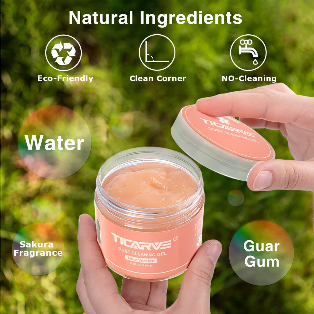 Cleaning Gel for Car Detailing Putty Car Vent Cleaner Cleaning Putty Gel Auto Detailing Tools Car Interior Cleaner Dust Cleaning Mud for Cars and Keyboard Cleaner Gel Cleaning Slime Orange(1Jar 190G)