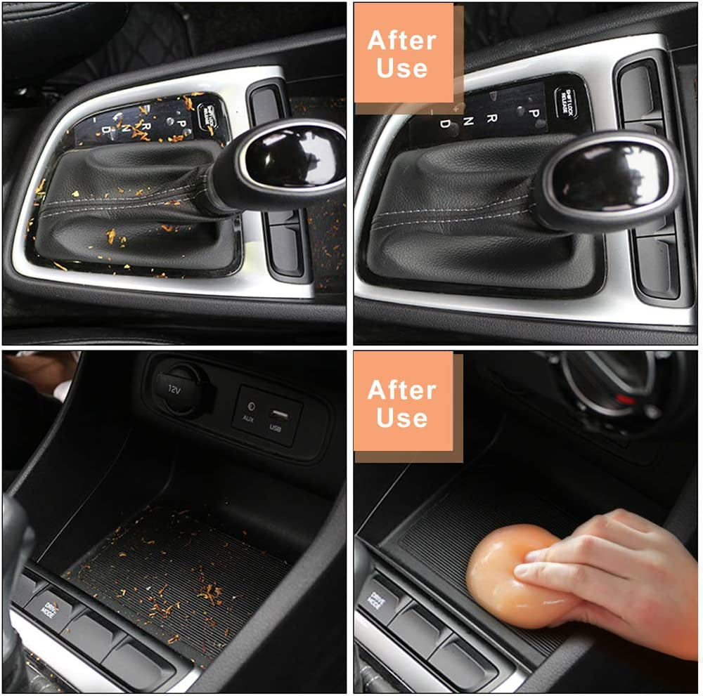 Cleaning Gel for Car Detailing Putty Car Vent Cleaner Cleaning Putty Gel Auto Detailing Tools Car Interior Cleaner Dust Cleaning Mud for Cars and Keyboard Cleaner Gel Cleaning Slime Orange(1Jar 190G)