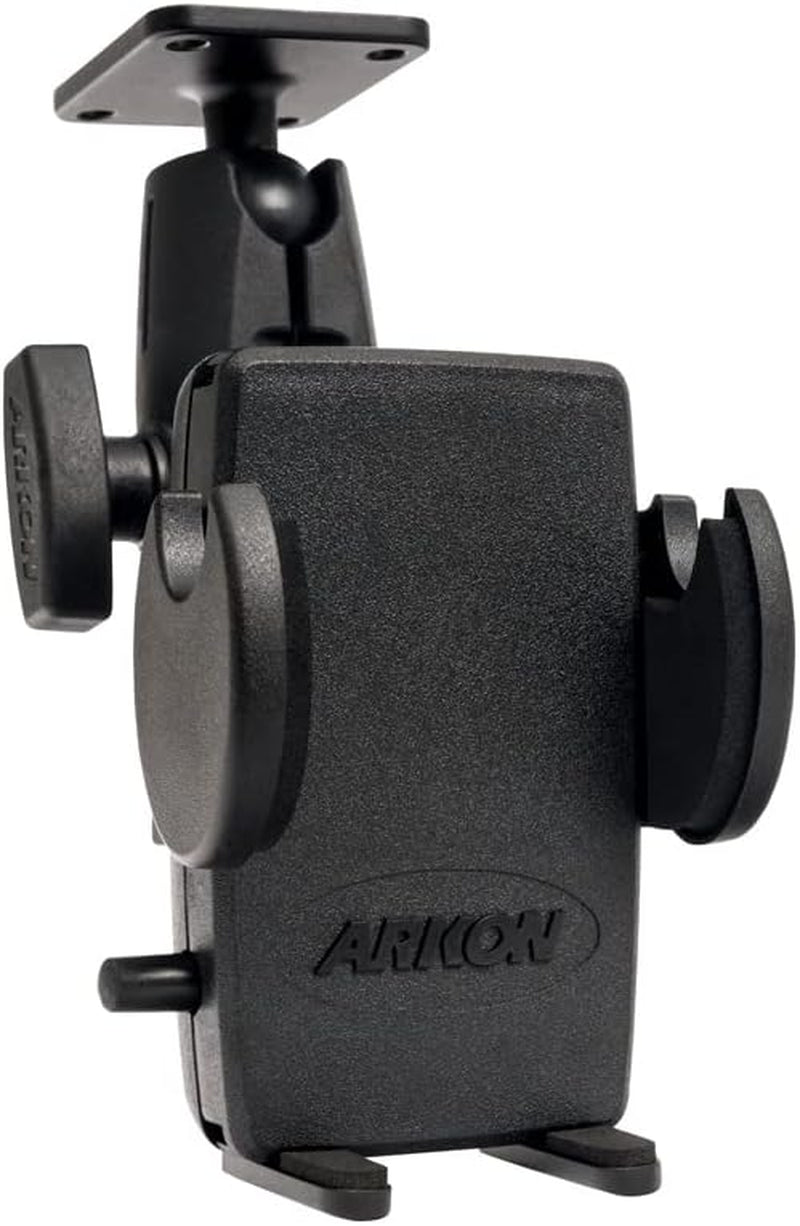 Mounts Drill-Base Mega Grip Phone Mount | Universal Phone Fit | 360° Adjustable Angle | Flat Surface AMPS Mounting | Compatible with Iphone, Galaxy, Note, Pixel, and More | SM4RM2XMAMPS