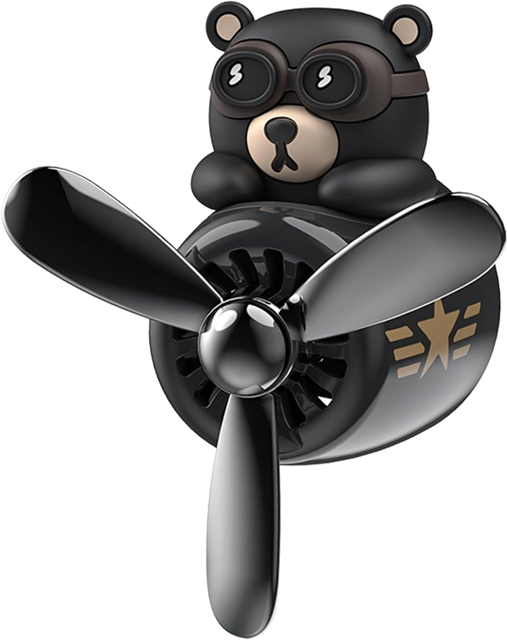 Car Air Fresheners Cute Pilot Bear, Car Vent Air Freshener Rotating Propeller Automotive Air Outlet Fan Creative Car Diffuser, Car Accessories Cute, Car Perfume Decoration