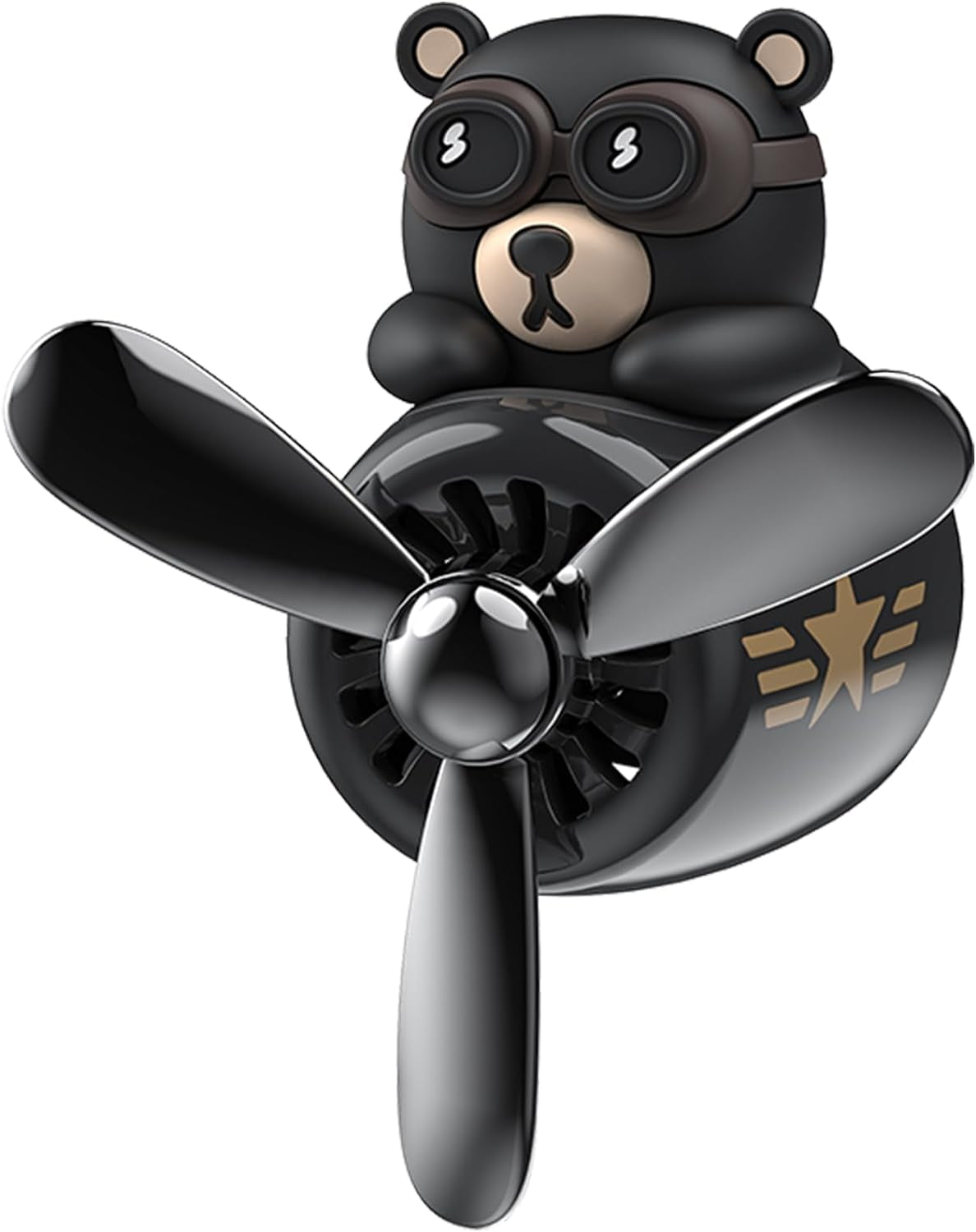 Car Air Fresheners Cute Pilot Bear, Car Vent Air Freshener Rotating Propeller Automotive Air Outlet Fan Creative Car Diffuser, Car Accessories Cute, Car Perfume Decoration