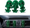 Skull Car Air Freshener Vent Clips, Goth Decor Interior, Gothic Halloween Cool Decoration Horror Skeleton Dashboard Accessories Spooky, Cute Funny Gifts for Men Women